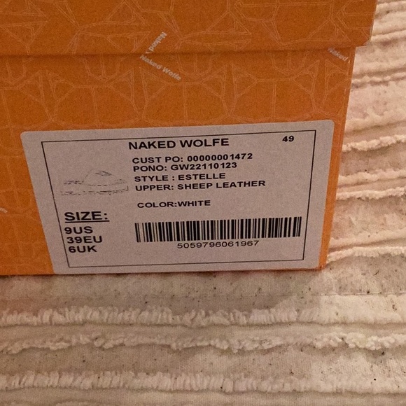 Naked Wolfe White Estelle Slides sz 39 NEW - Picture 5 of 7